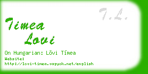 timea lovi business card
